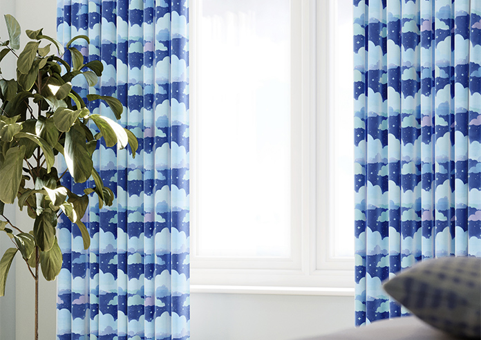 Cloudy Cosmos, Calm Blues - Made to Measure Curtains - Image 5